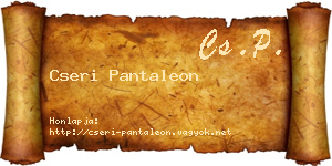 Cseri Pantaleon névjegykártya